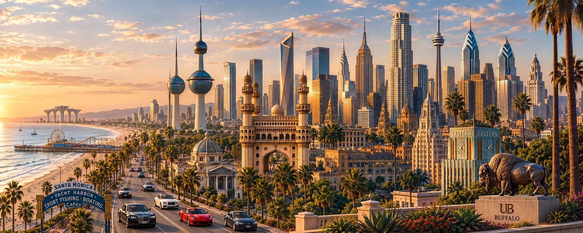 Panoramic city skyline