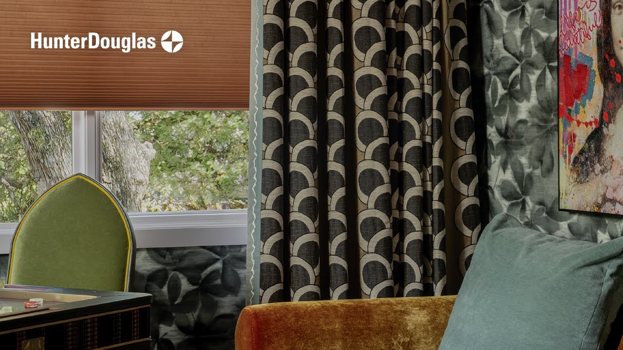A room designed by Rydhima Brar, filmed for Hunter Douglas