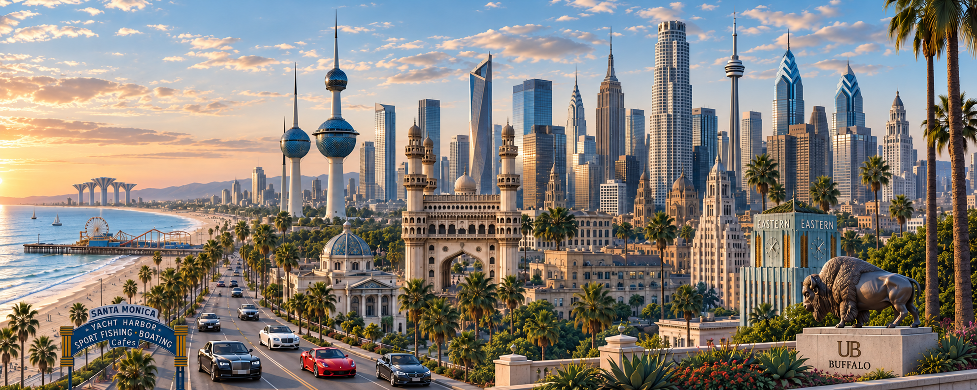 Panoramic city skyline